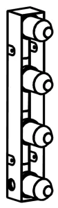 In-wall technical drawing of product EGO223