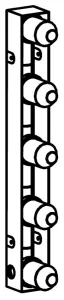 In-wall technical drawing of product EGO224
