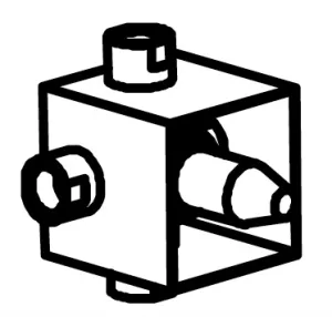In-wall technical drawing of product IDZ003