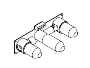 In-wall technical drawing of product EVO300-310