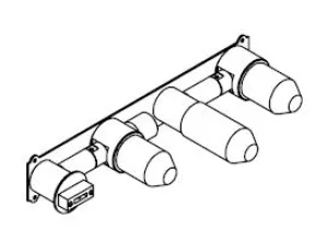In-wall technical drawing of product EVO420-430