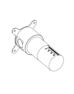 In-wall technical drawing of product ELV230