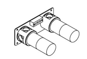 In-wall technical drawing of product ELV320-330