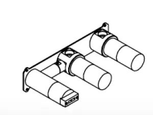 In-wall technical drawing of product ELV420-430