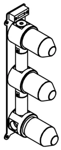 In-wall technical drawing of product EGO512
