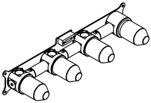 In-wall technical drawing of product EGO523