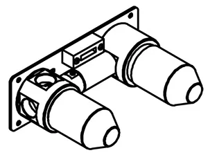 In-wall technical drawing of product EGO527