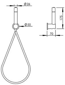 Technical drawing of product IDR120
