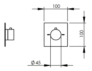 Technical drawing of product IDZ002
