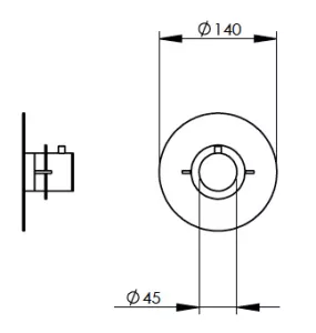 Technical drawing of product ITO010