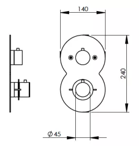 Disegno tecnico del prodotto ITO012