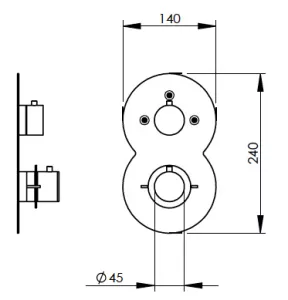 Technical drawing of product ITO013