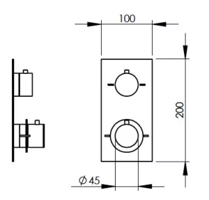 Technical drawing of product ITZ012