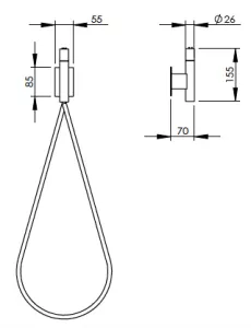 Disegno tecnico del prodotto IWA150