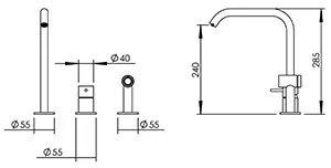 Disegno tecnico del prodotto KIT189