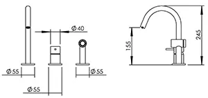 Disegno tecnico del prodotto KIT190