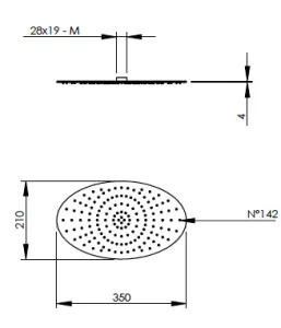 Disegno tecnico del prodotto OVO350