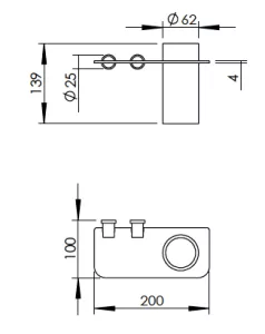 Technical drawing of product PLA150