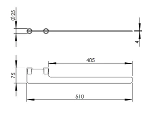 Technical drawing of product PLA500