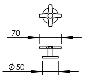 Technical drawing of product PLU020