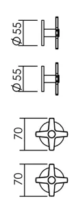 Technical drawing of product PLU112