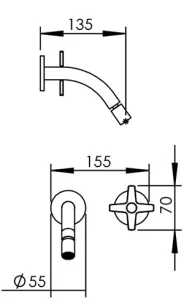 Technical drawing of product PLU115