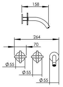 Technical drawing of product PLU284