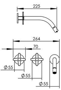 Technical drawing of product PLU295