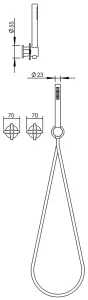 Technical drawing of product PLU300-305