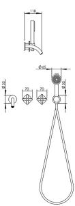 Technical drawing of product PLU430-435