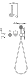 Technical drawing of product PLU440-445