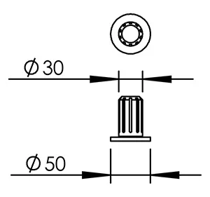 Disegno tecnico del prodotto ROL020