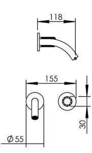 Disegno tecnico del prodotto ROL100