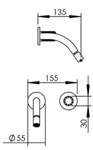 Disegno tecnico del prodotto ROL115