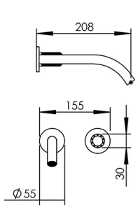 Disegno tecnico del prodotto ROL210