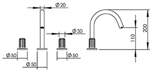Disegno tecnico del prodotto ROL220