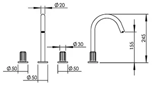 Disegno tecnico del prodotto ROL224