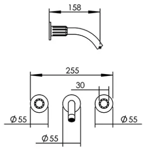 Disegno tecnico del prodotto ROL260