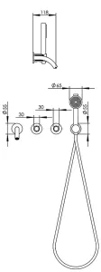 Disegno tecnico del prodotto ROL430-435
