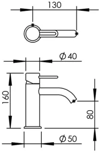 Disegno tecnico del prodotto SAT070