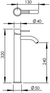 Disegno tecnico del prodotto SAT075