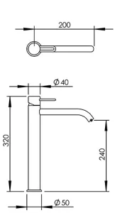 Disegno tecnico del prodotto SAT080