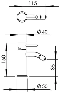 Disegno tecnico del prodotto SAT130