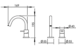 Disegno tecnico del prodotto SAT218