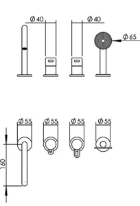 Disegno tecnico del prodotto SAT480