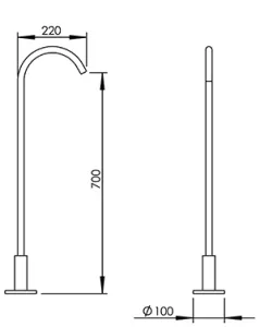 Technical drawing of product SAT700