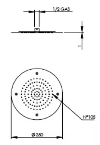 Technical drawing of product SID350