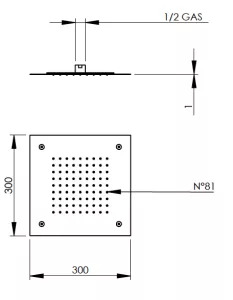 Disegno tecnico del prodotto SIP300