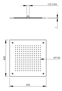 Disegno tecnico del prodotto SIP450