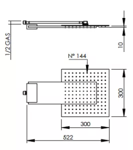 Technical drawing of product SPC001CR